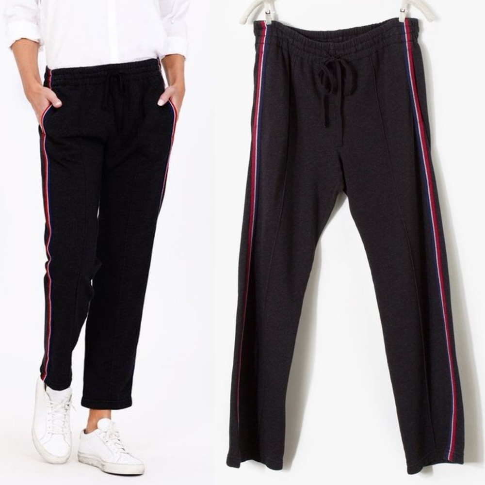 Xirena Taylor Sweatpants Black Steel Joggers Size Small Striped Boho Lounge Pant